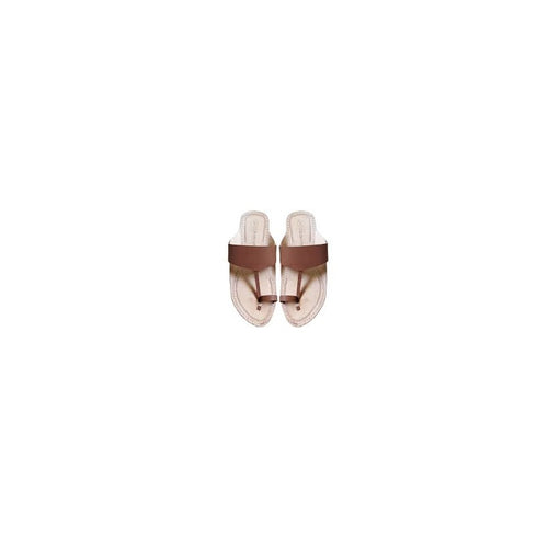 Kolhapuri Chappal White And Brown Color